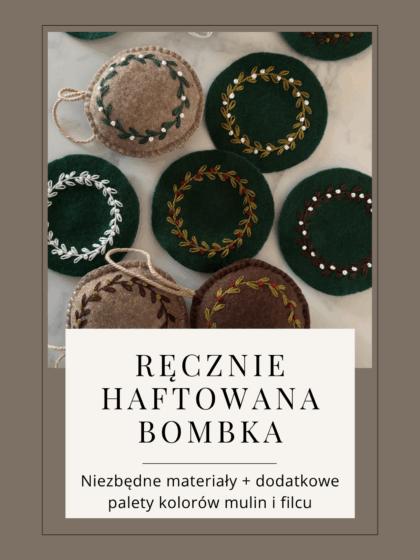 Ręcznie haftowana bombka DIY - prosty pomysł na świąteczną ozdobę 🎄🪡